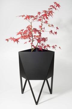 Deca Planter in Black by Force/Collide, Handcrafted, Mini Size, New