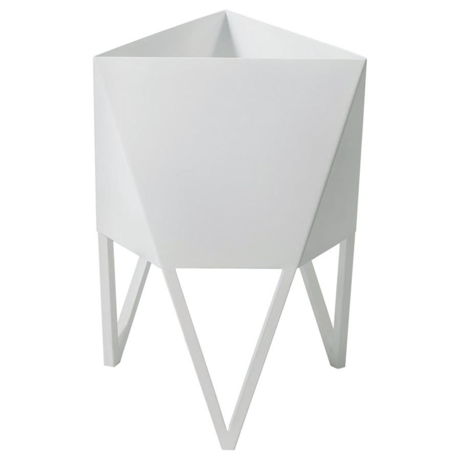 Deca Planter in White By Force/Collide, Size Large, 2023 For Sale