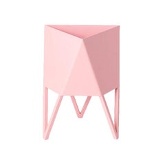 Large Deca Planter, Light Pink, Steel, Indoor/Outdoor, Geometric, Force/Collide