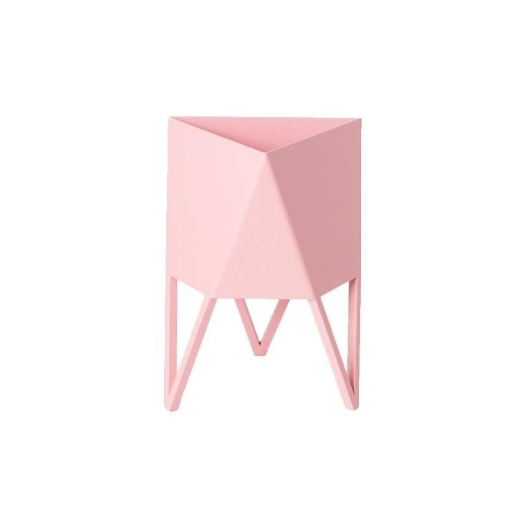 Deca Planter in Light Pink Steel, Large, by Force/Collide