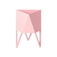Small Deca Planter, Light Pink, Steel, Modern, Geometric by Force/Collide