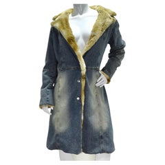 Used Decadence Rabbit Fur Denim Coat