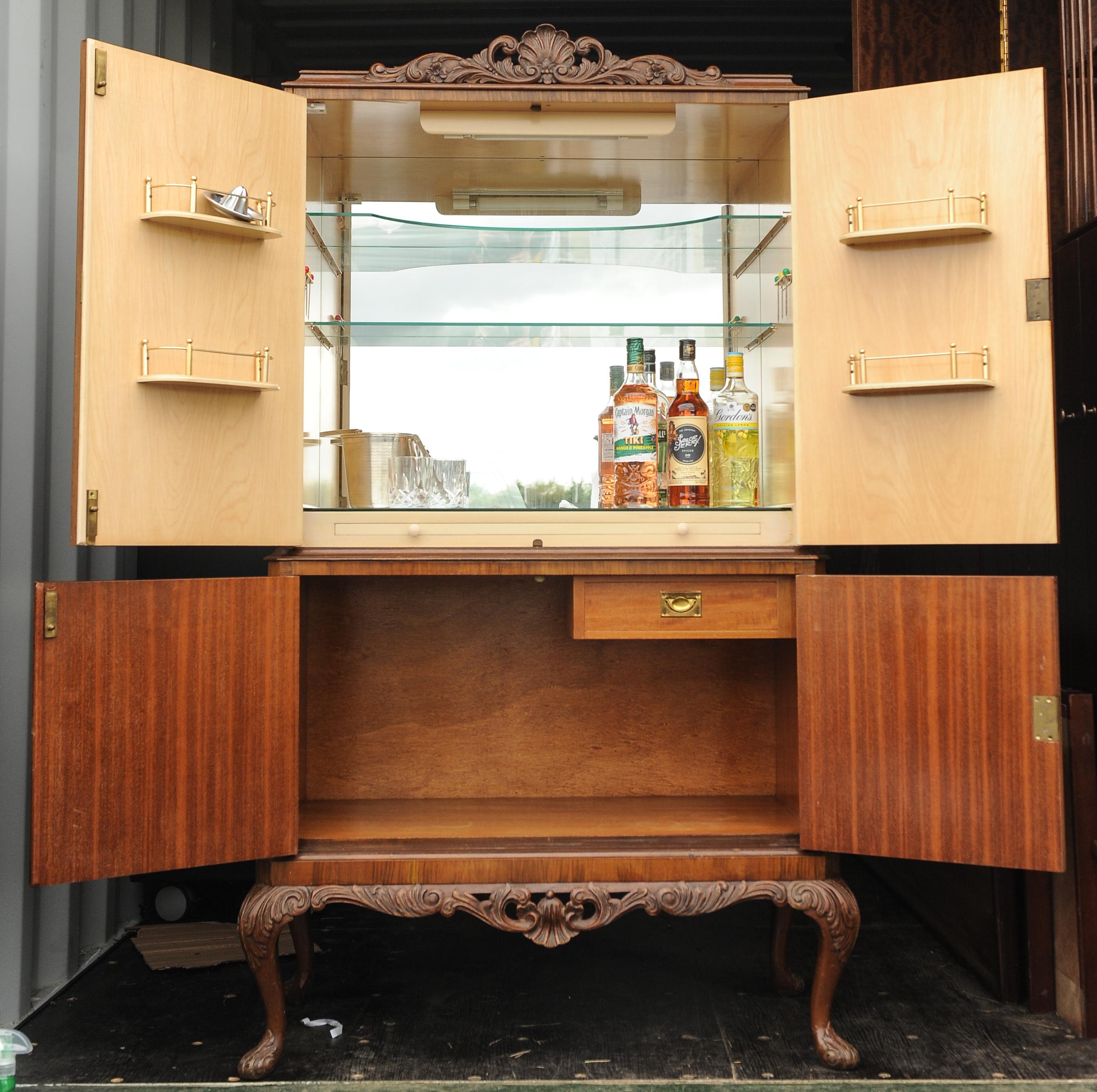 Bar Art Déco anglais des années 1930 Epstein Burr Walnut Handcrafted Bon état - En vente à Reading, Berkshire