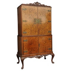 Bar Art Déco anglais des années 1930 Epstein Burr Walnut Handcrafted