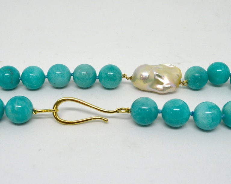 Amazonite, Baroque Pearl, Coral & Mix Gemstones Necklace main image 0