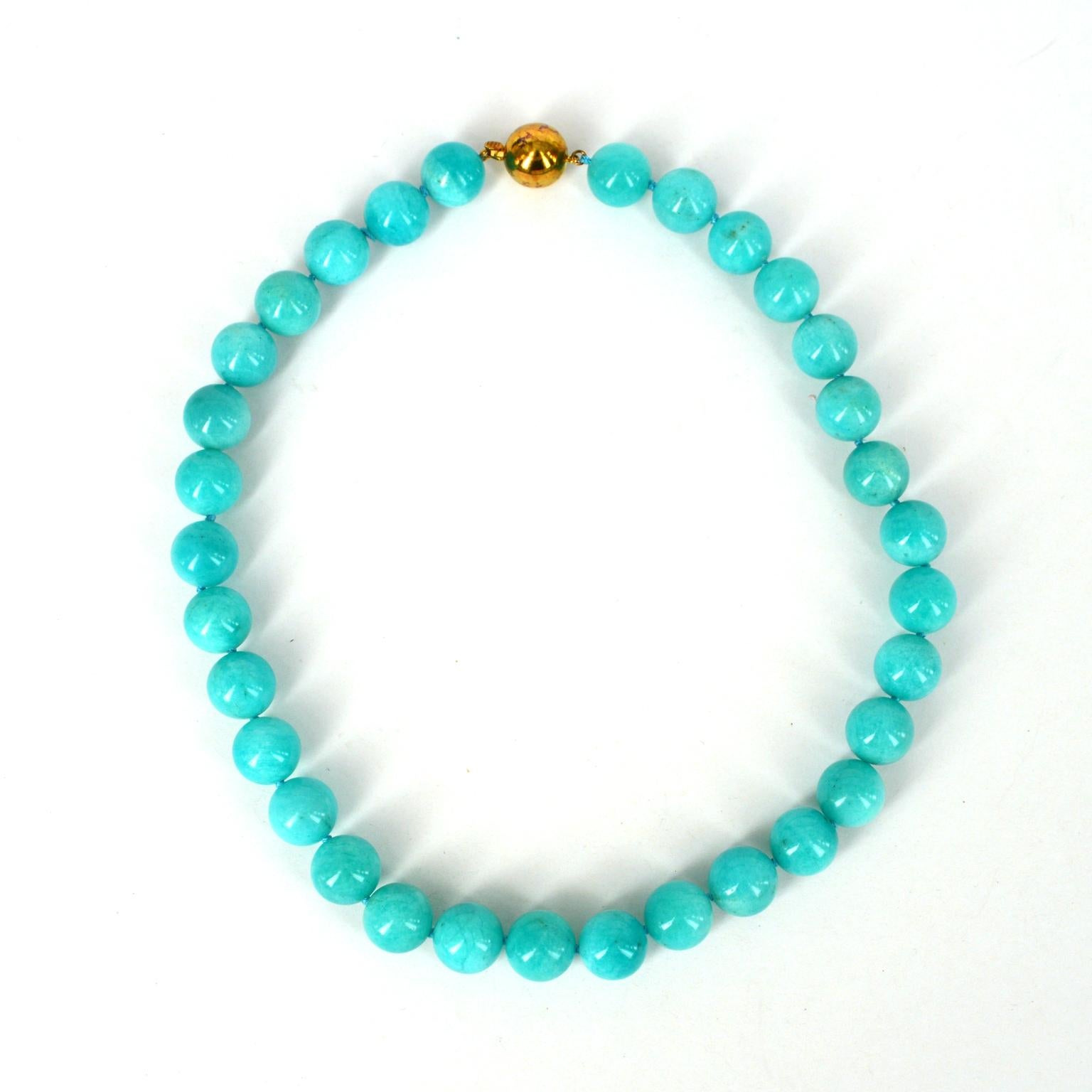 Modern Decadent Jewels Amazonite Gold Necklace