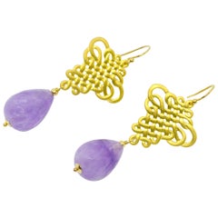 Decadent Jewels Cape Amethyst Gold Earrings