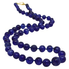Decadent Jewels Ceylon Sapphire Graduated Gold Necklace