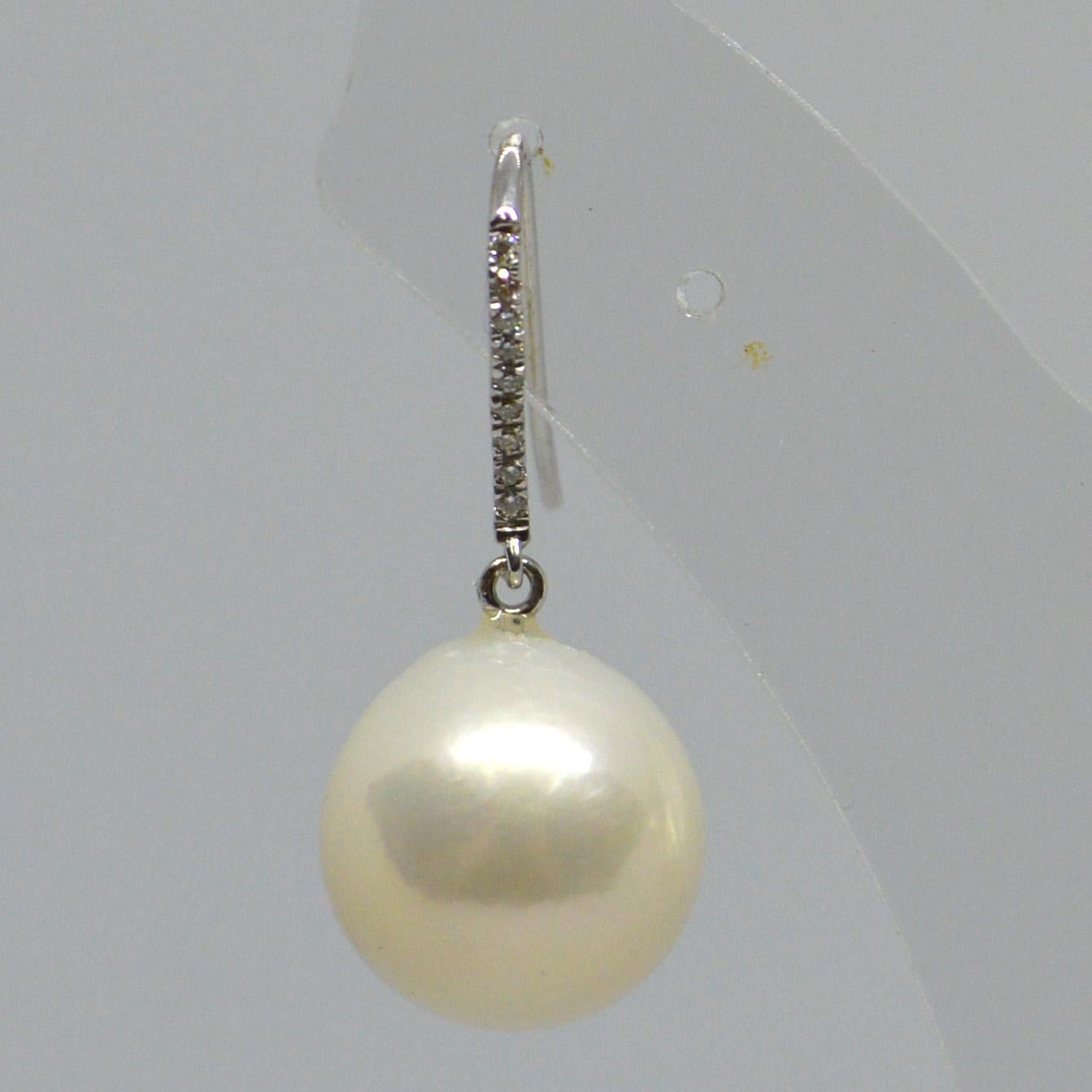 Modern Decadent Jewels Diamond Pearl 18 Karat Gold Earrings