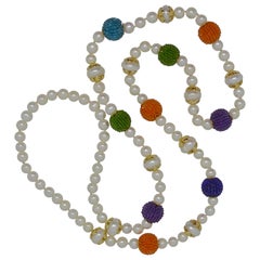 Decadent Jewels Fresh Water Pearl Beaded Gemstone Necklace