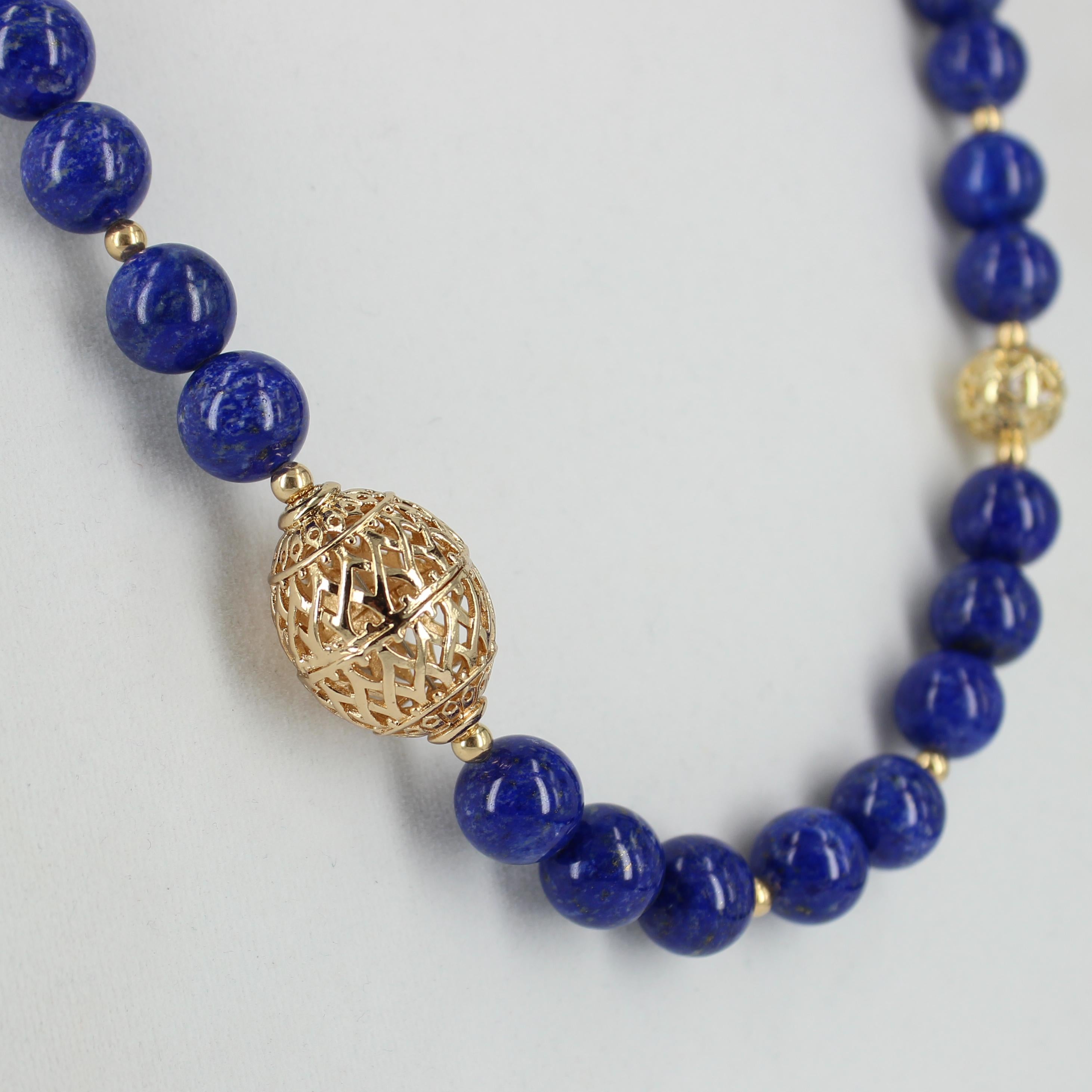 gold and lapis necklace