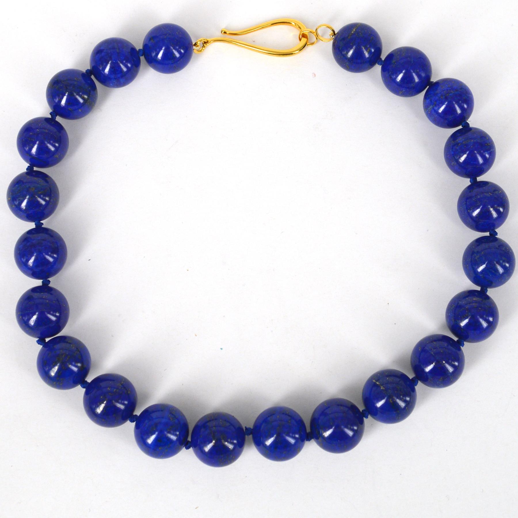 Modern Decadent Jewels Lapis Lazuli Gold Necklace