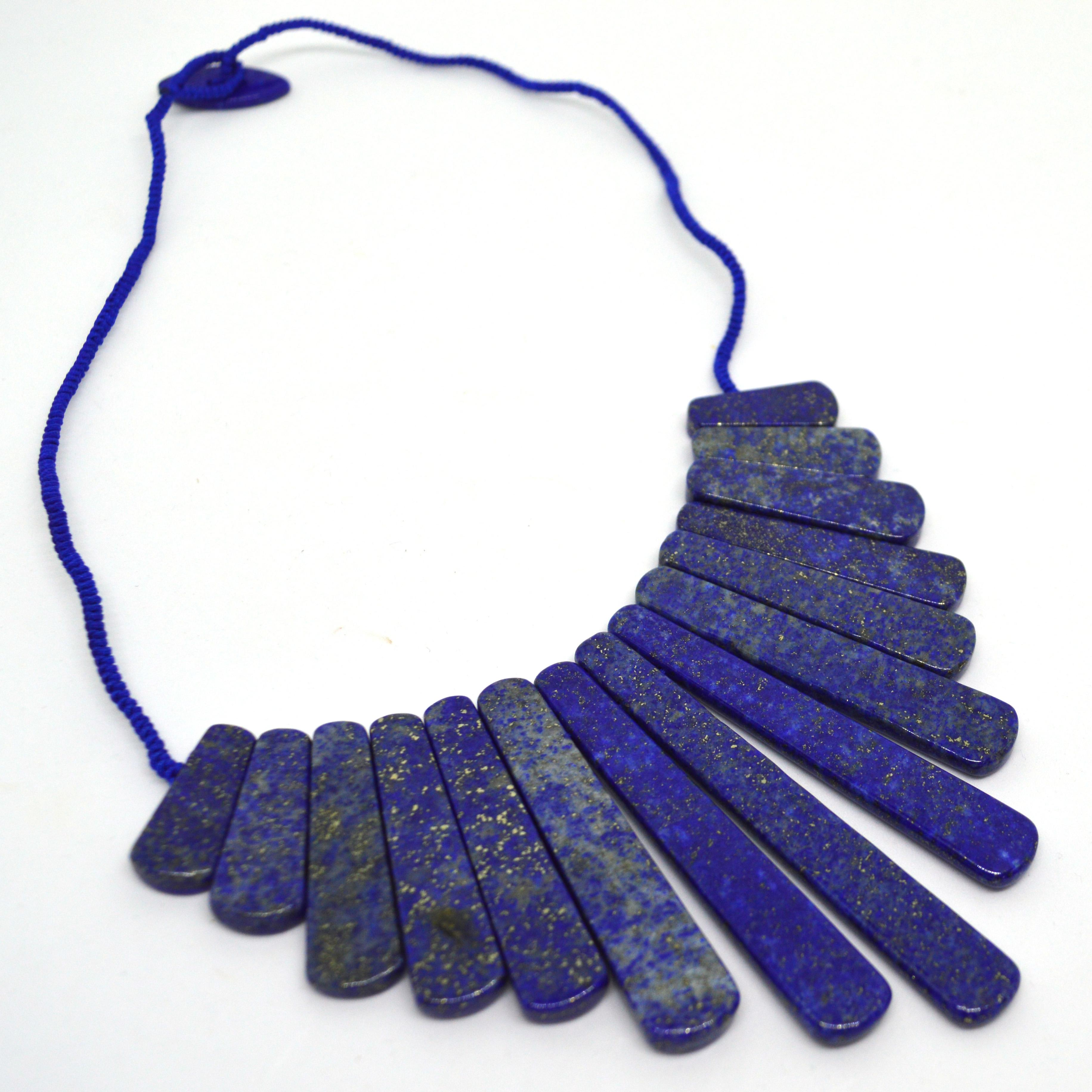 Women's Decadent Jewels Lapis Lazuli Spear Necklace For Sale