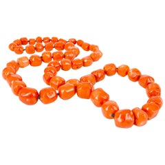 Decadent Jewels Long Coral Necklace