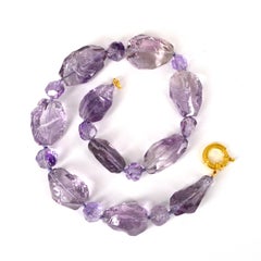 Decadent Jewels "Purple Ice" Amethyst Gold Necklace