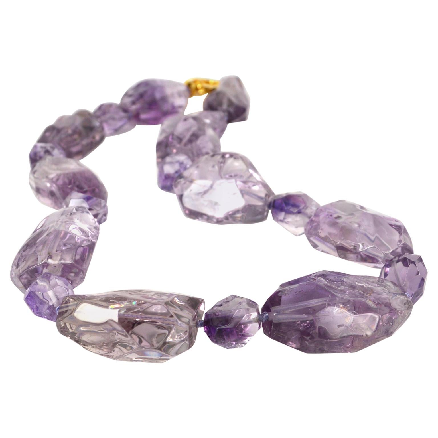 Decadent Jewels "Purple Ice" Amethyst Gold Necklace