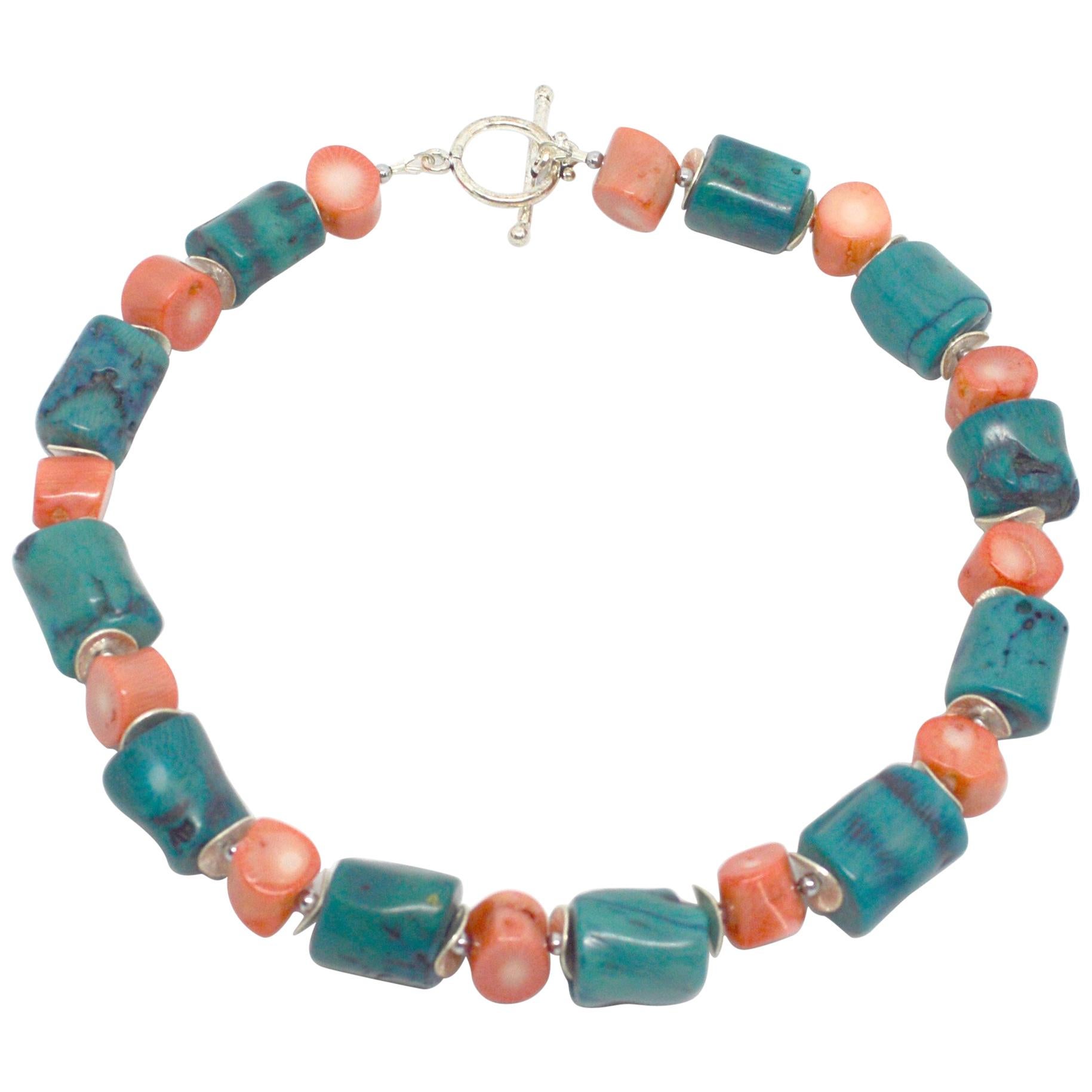Decadent Jewels Sea Bamboo Silver Necklace For Sale