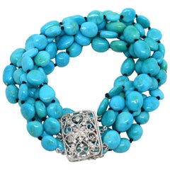 Decadent Jewels Sleeping Beauty Turquoise Silver Necklace