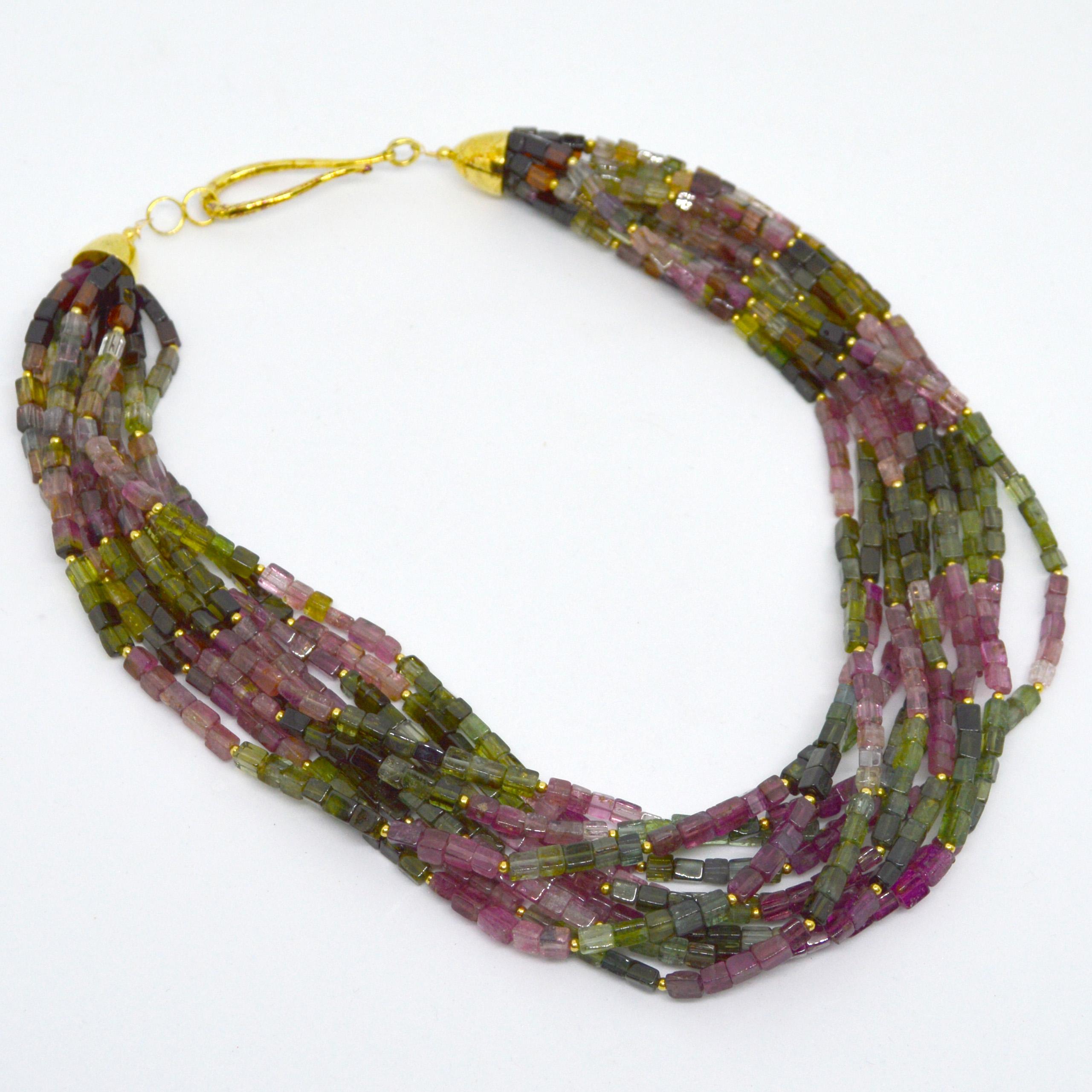 rainbow tourmaline necklace