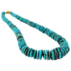Decadent Jewels Turquoise Heshi Gold Necklace