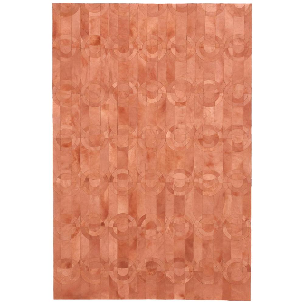 Decadent New Customizable Curvo Shrimp Cowhide Area Floor Rug X-Large