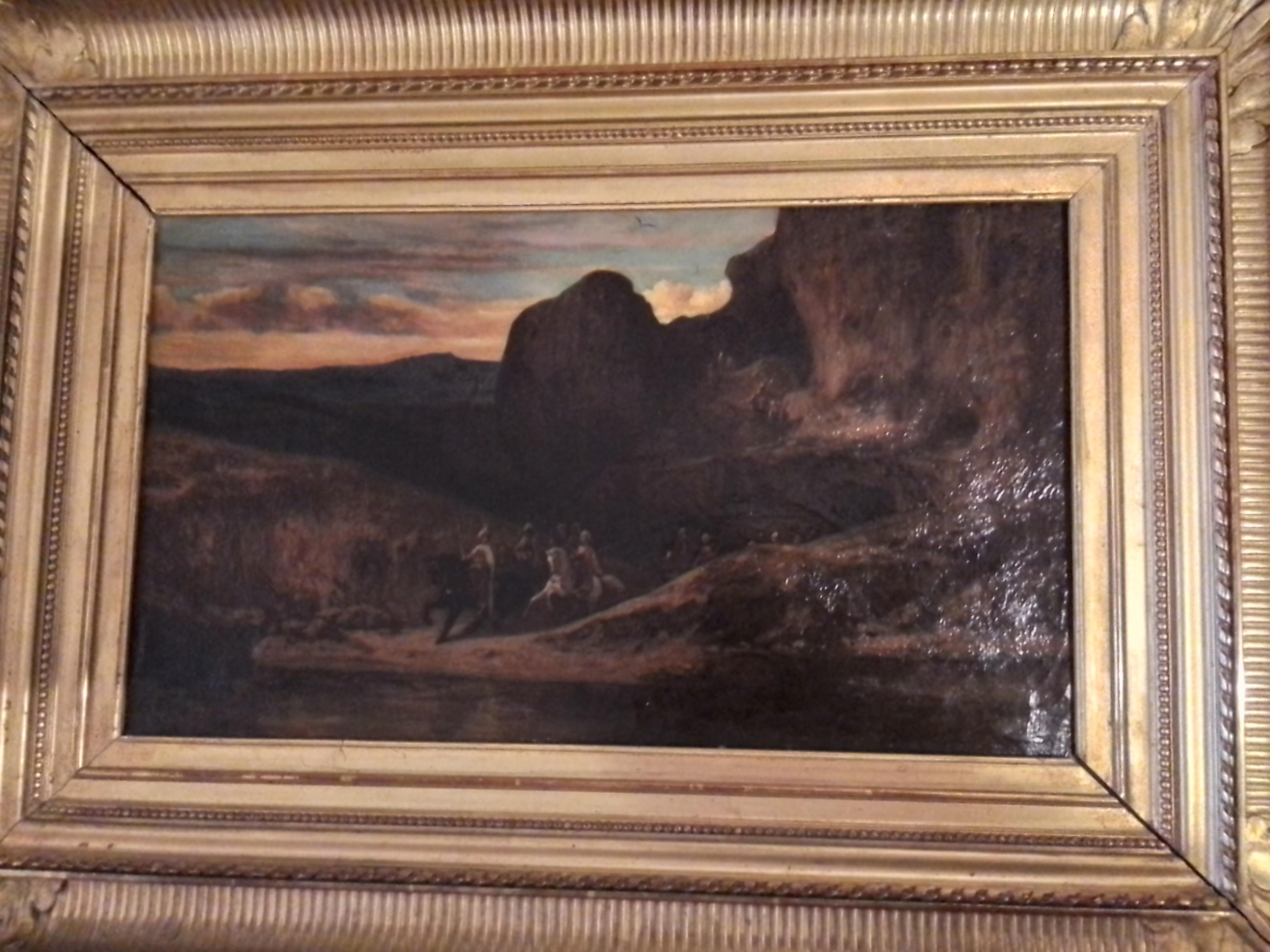Orientalist cavalry scene Decamps Gabriel - oil on canvas - initials DC For Sale 3