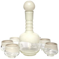 Decanter and Glasses Set, White & Transparent, Jerzy Sluczan-Orkusz, Poland