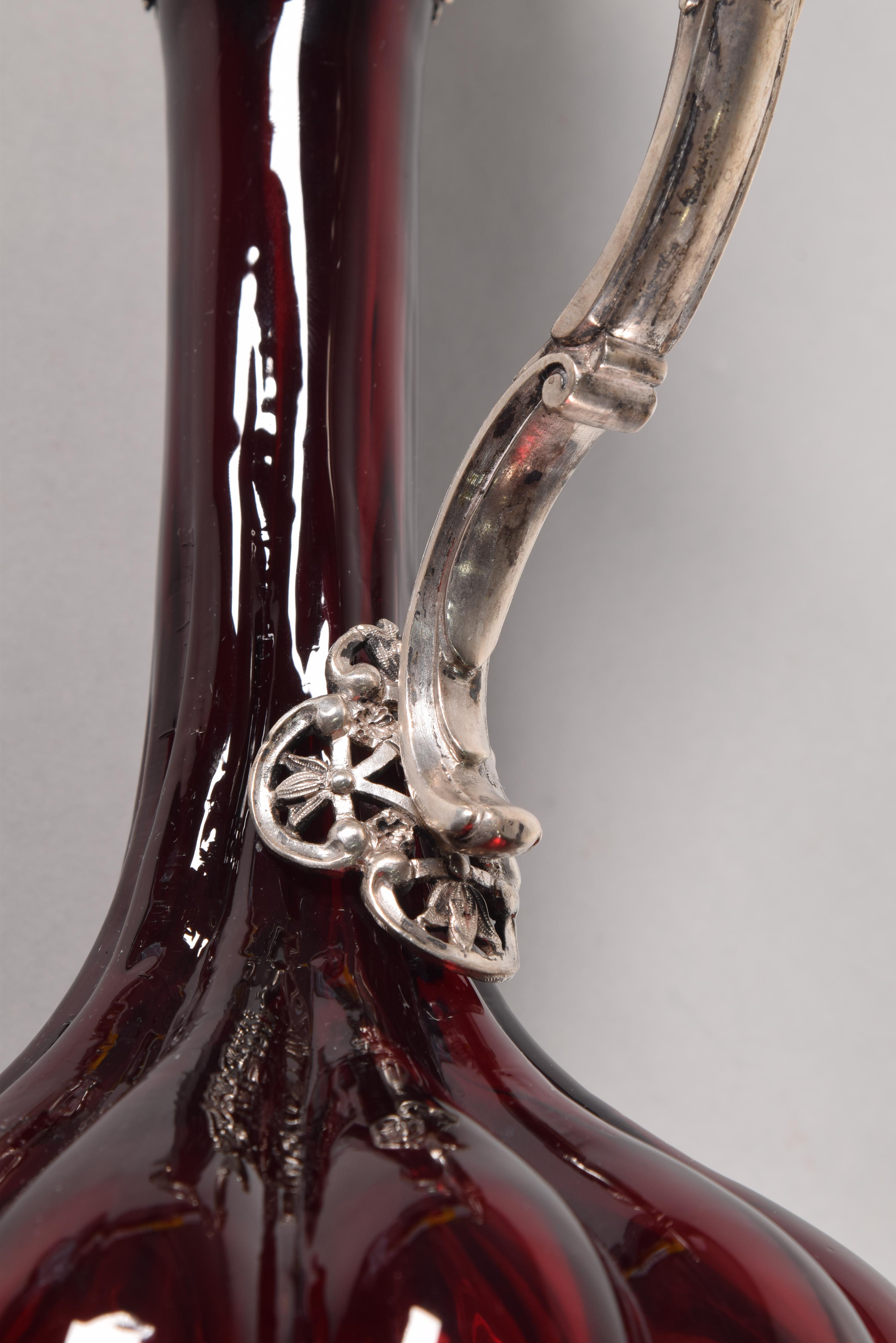 Decanter, Glass, Silver, Possibly Germany, 19th Century 6