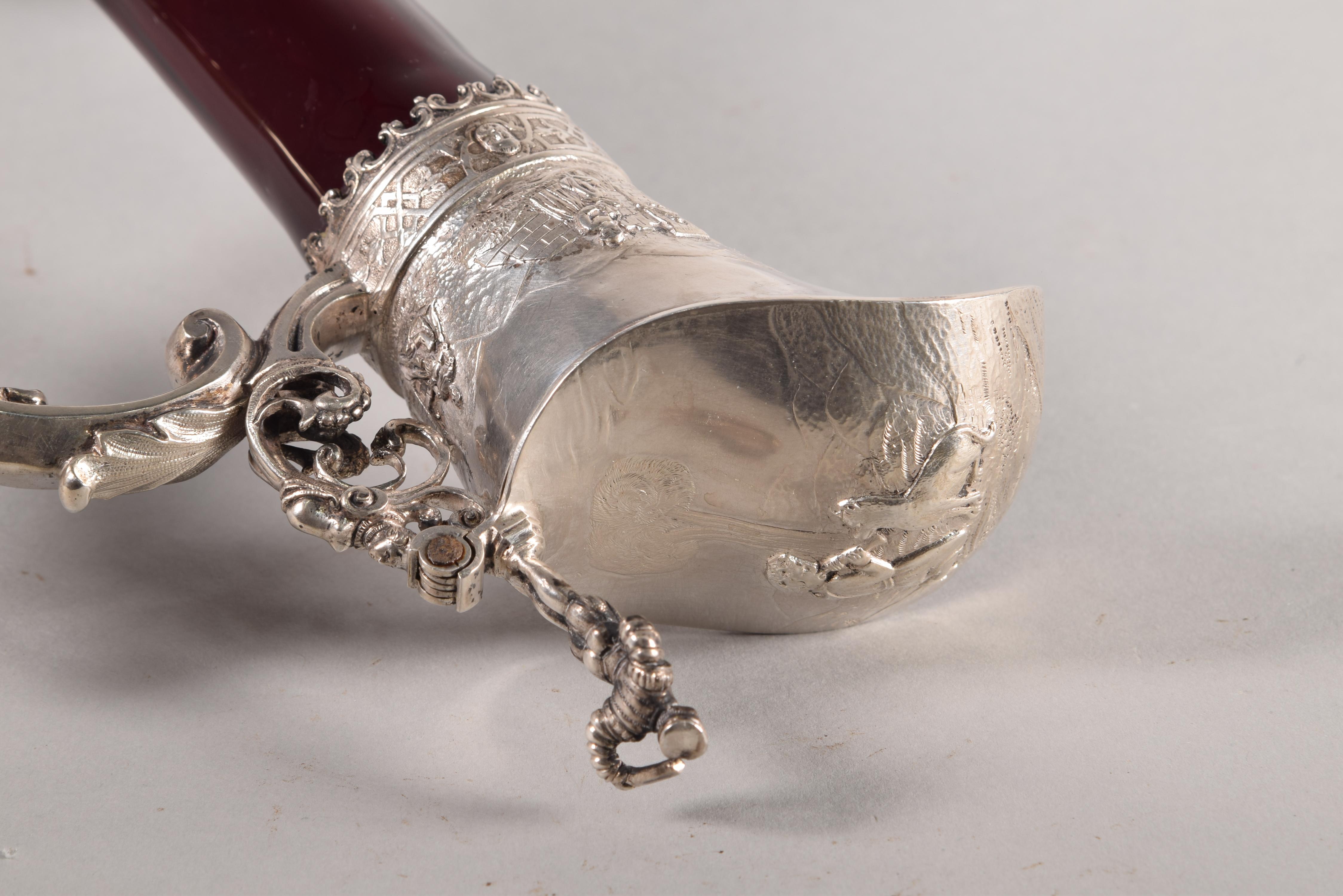 Decanter, Glass, Silver, Possibly Germany, 19th Century 4