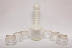 Decanter and Glasses Set, White & Transparent, Jerzy Sluczan-Orkusz, Poland