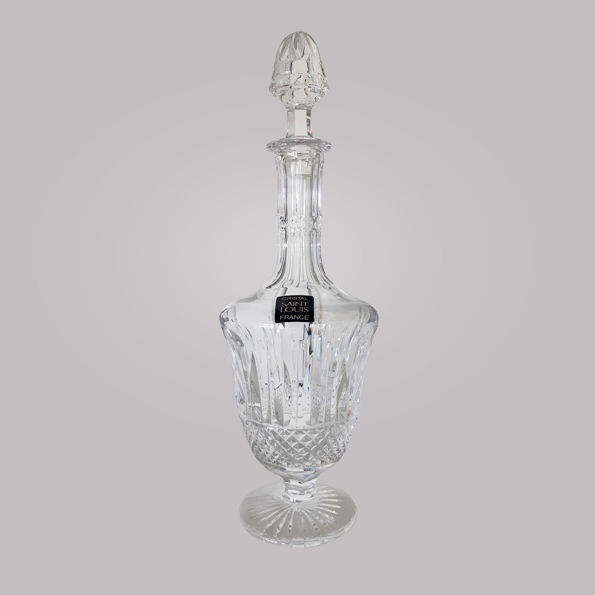 French Provincial Decanter in Saint Louis Crystal Model Tommy French Crystal