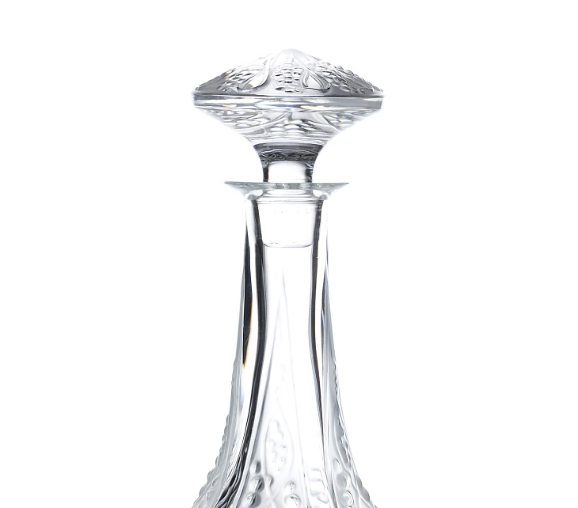 Hand-Crafted Decanter, Lalique Signed 