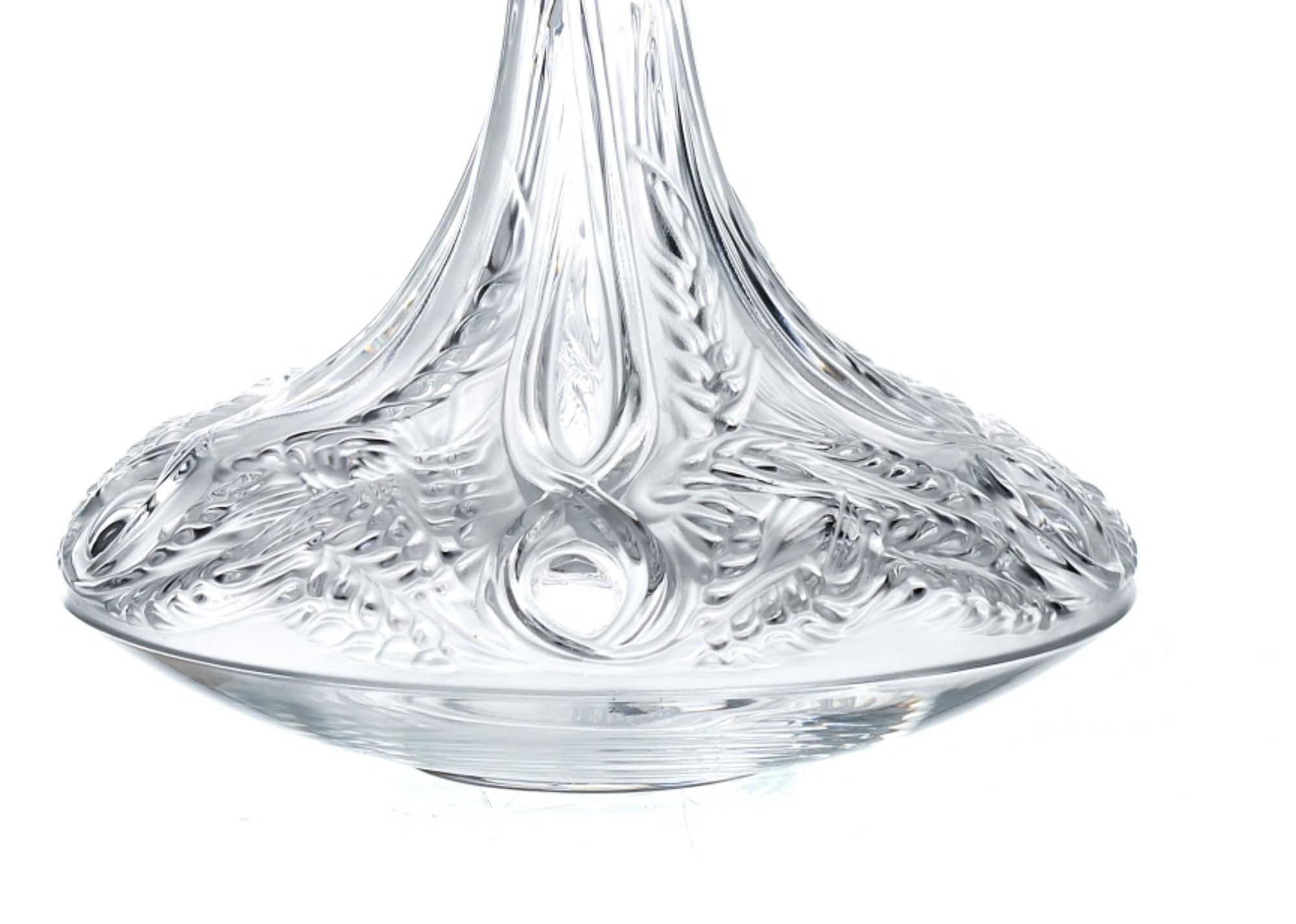 French Decanter, Lalique Signed 