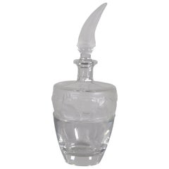 Decanter o bottiglia, Rinoceronte. Vetro. Nachtmann, Germania, XX secolo.