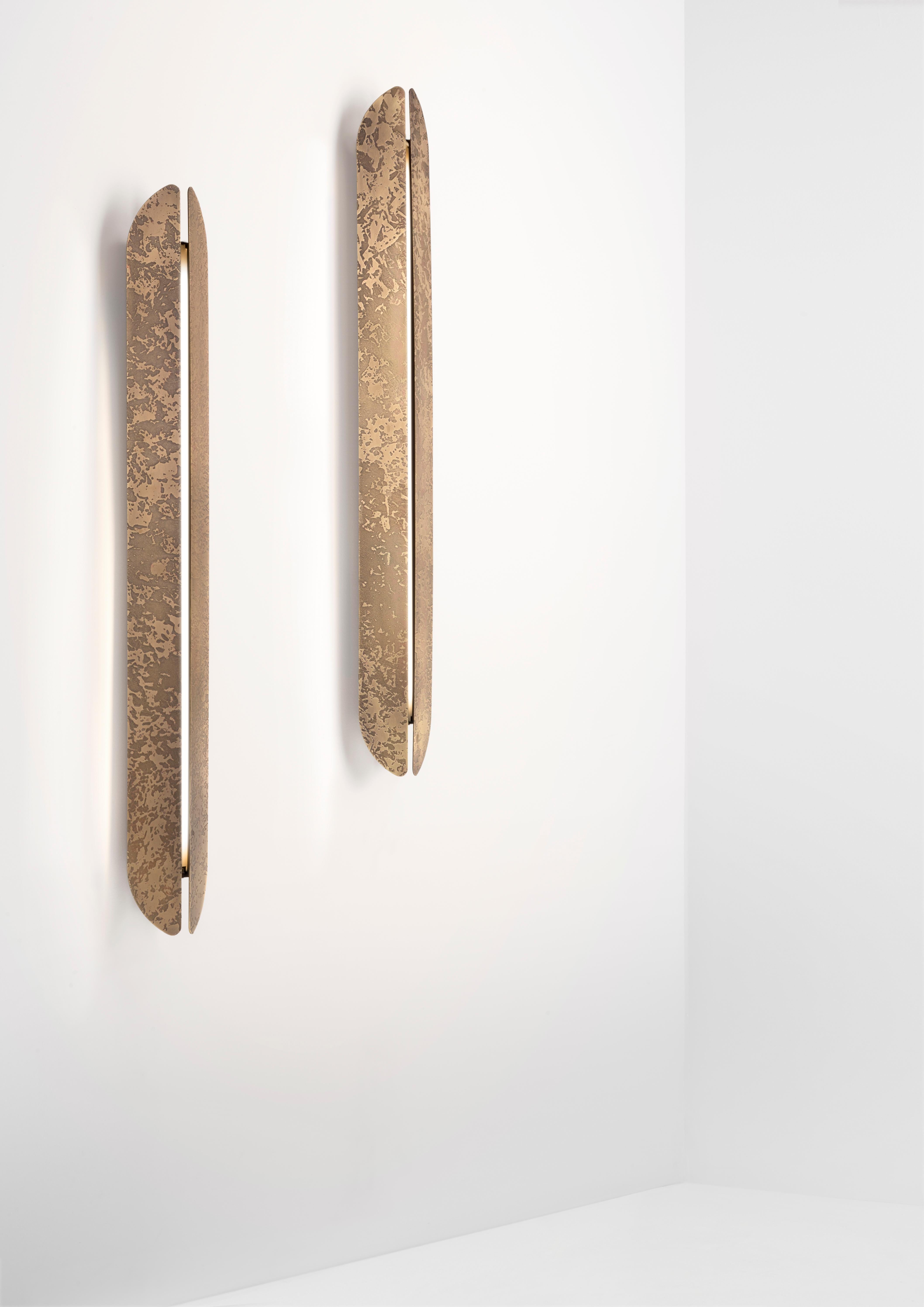Italian DeCastelli Aare Wall Sconce in Brass by Alexander Purcell Rodrigues For Sale