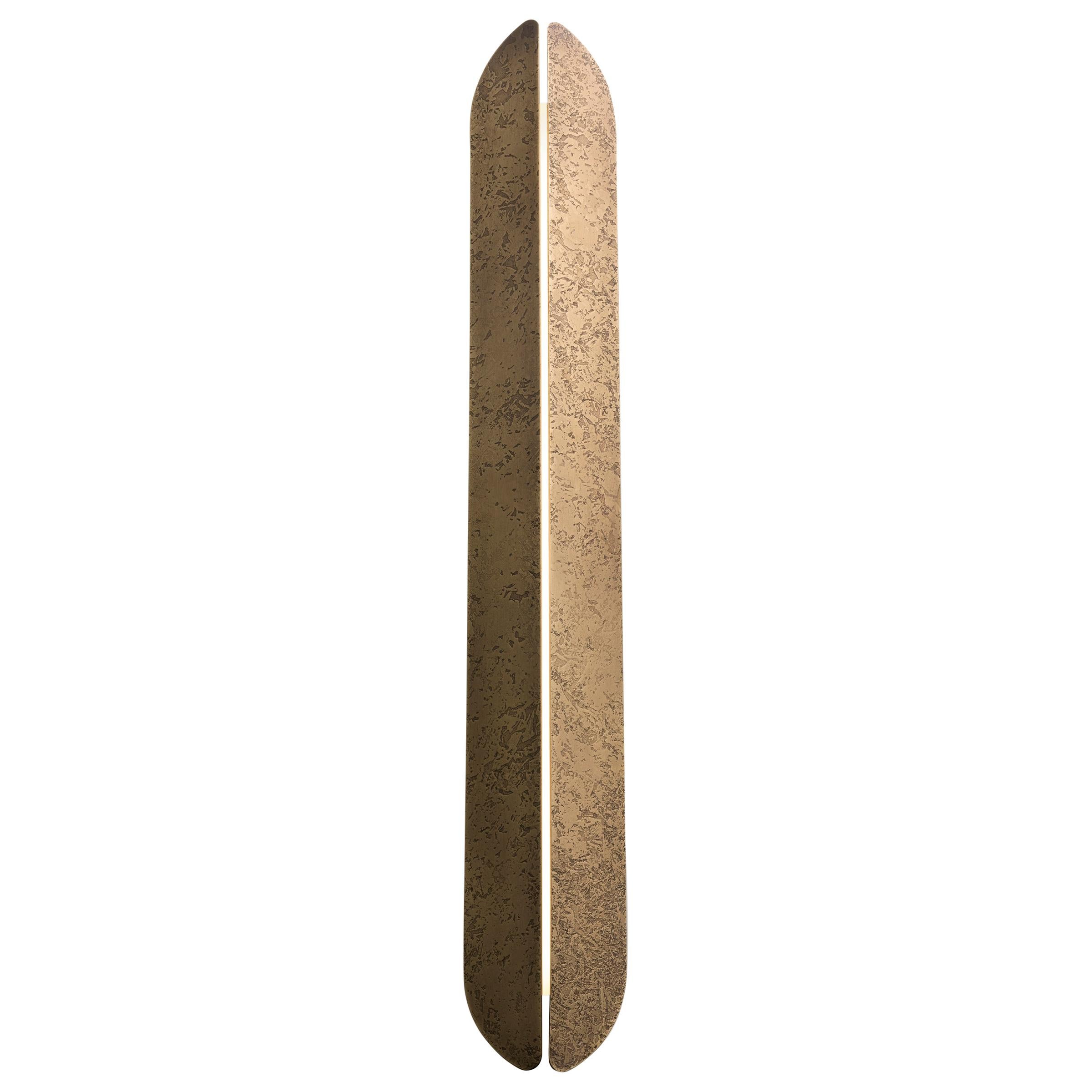 DeCastelli Aare Wall Sconce in Brass by Alexander Purcell Rodrigues For Sale