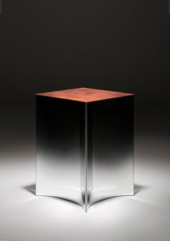 DeCastelli Alchemy 50 Coffee Table in Copper with Stainless Steel Base by Stormo