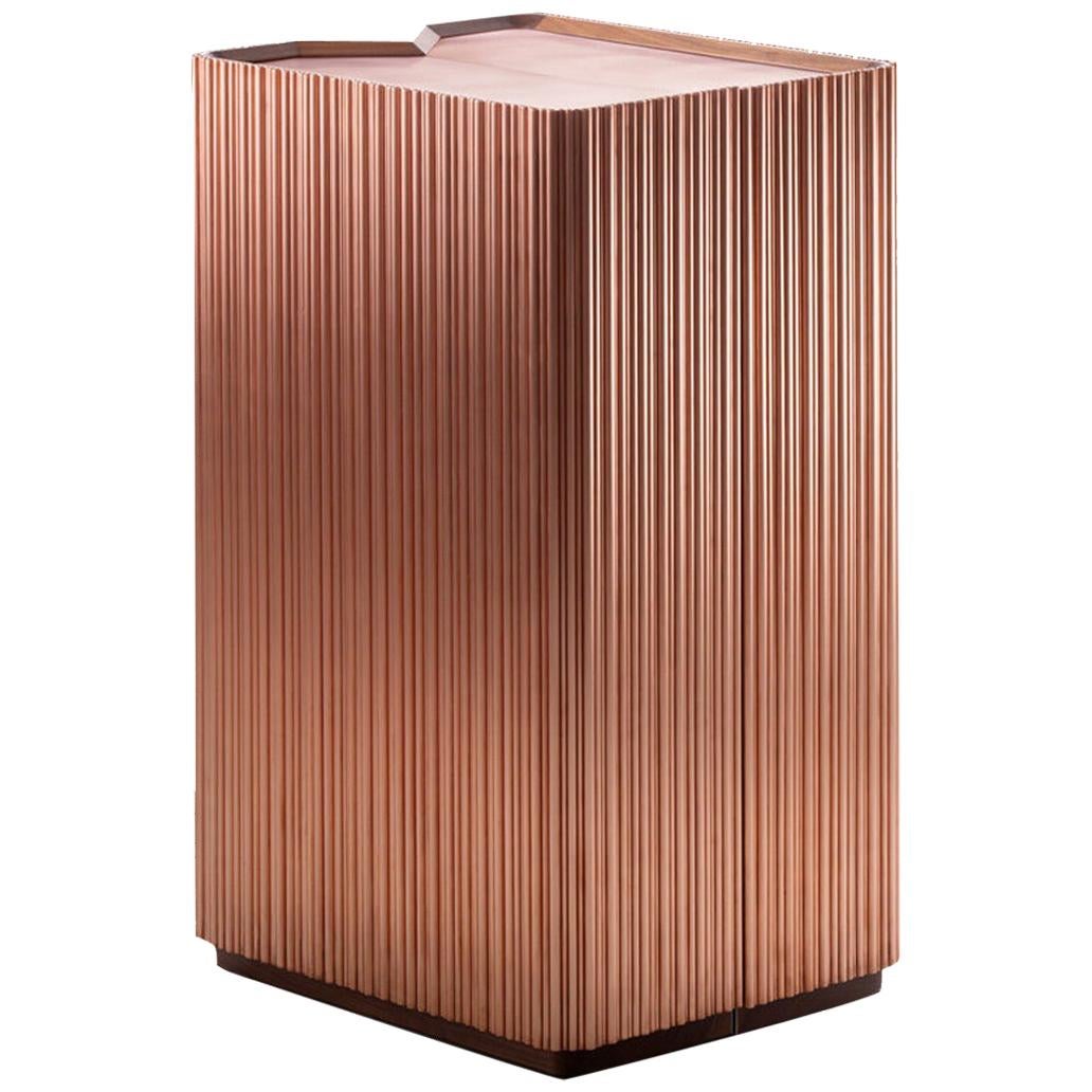 DeCastelli Barista Bar Cabinet in Copper by Adriano Design For Sale
