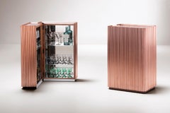 DeCastelli Barista, Mobile-Barschrank aus gebürstetem Kupfer von Adriano Design
