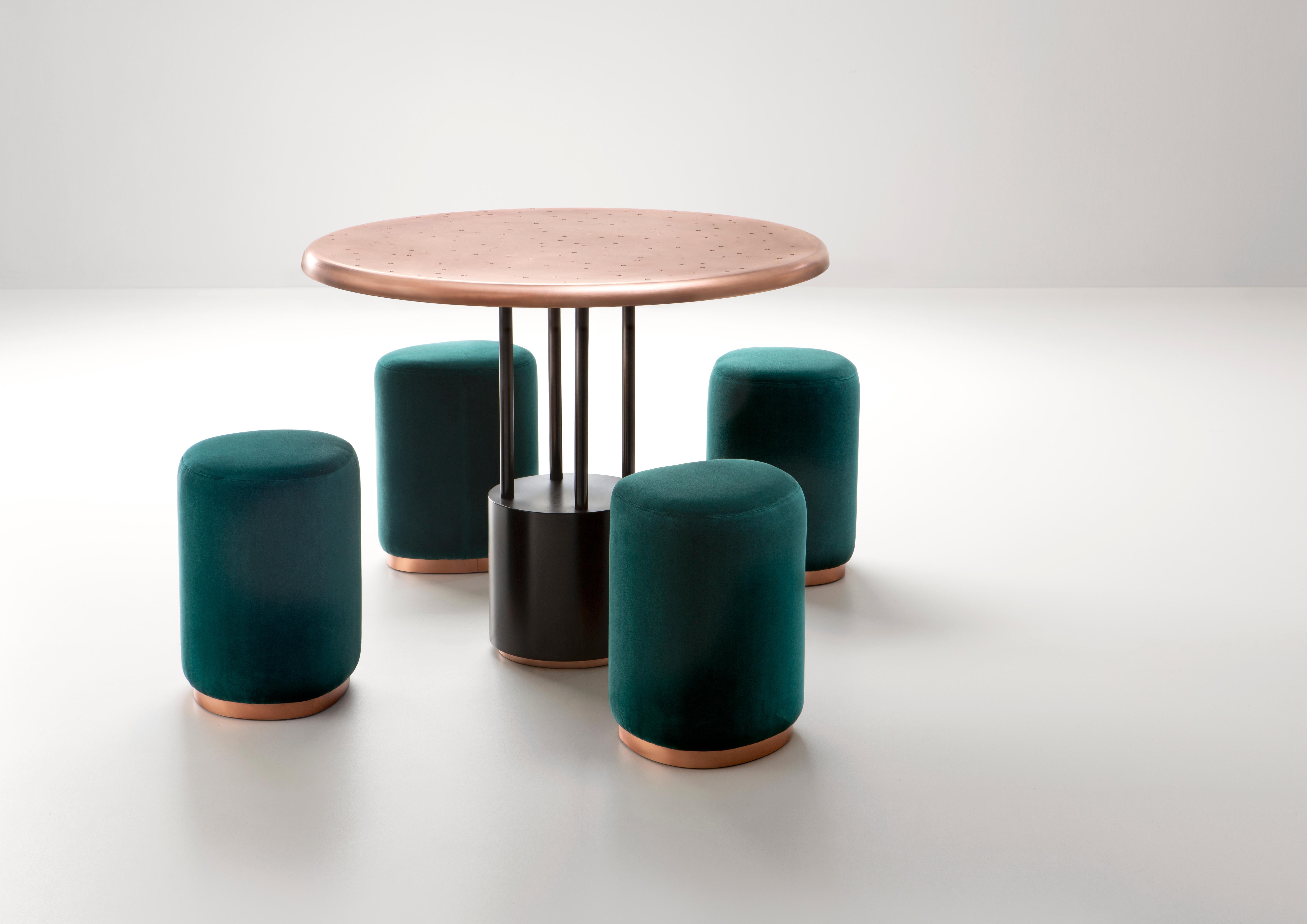 XXIe siècle et contemporain Table à plateau DeCastelli Burraco en cuivre brossé de Zanellato/Bortotto en vente