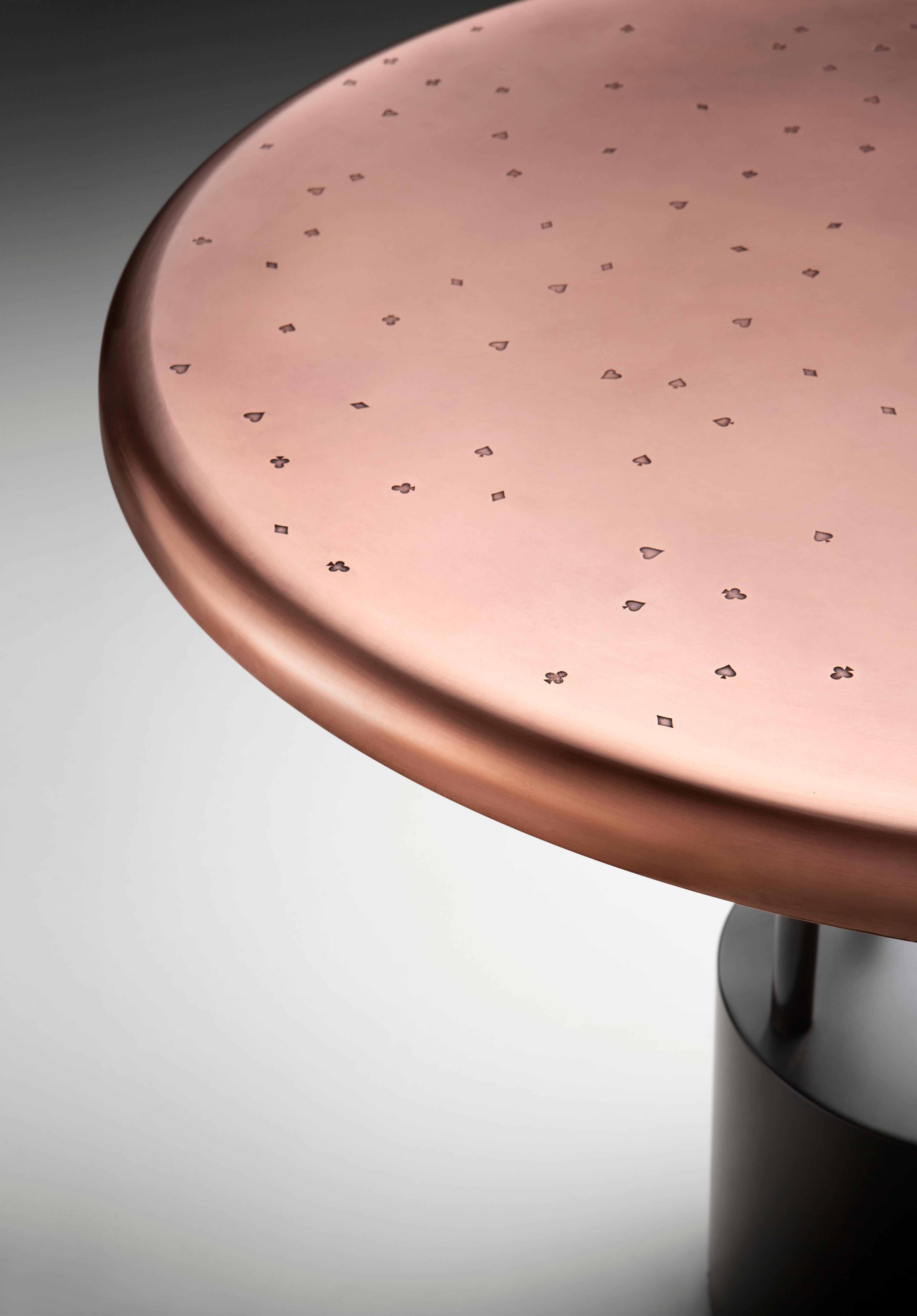 DeCastelli Burraco Tray Table in Natural Brushed Copper by Zanellato/Bortotto In New Condition For Sale In Brooklyn, NY