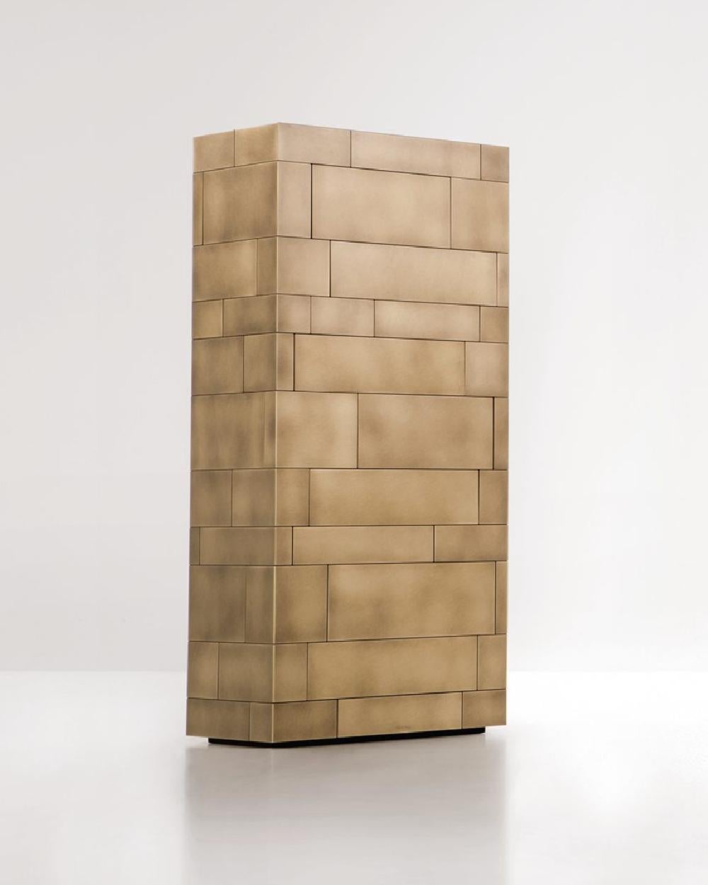 Moderno Mobile DeCastelli Celato 160 in ottone di R & D De Castelli in vendita