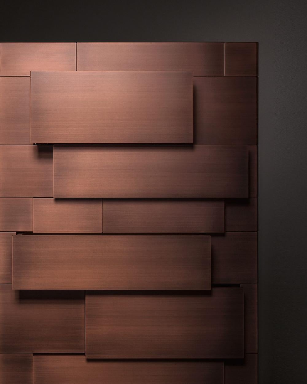 Italian DeCastelli Celato 160 Cabinet in Copper by R & D De Castelli For Sale