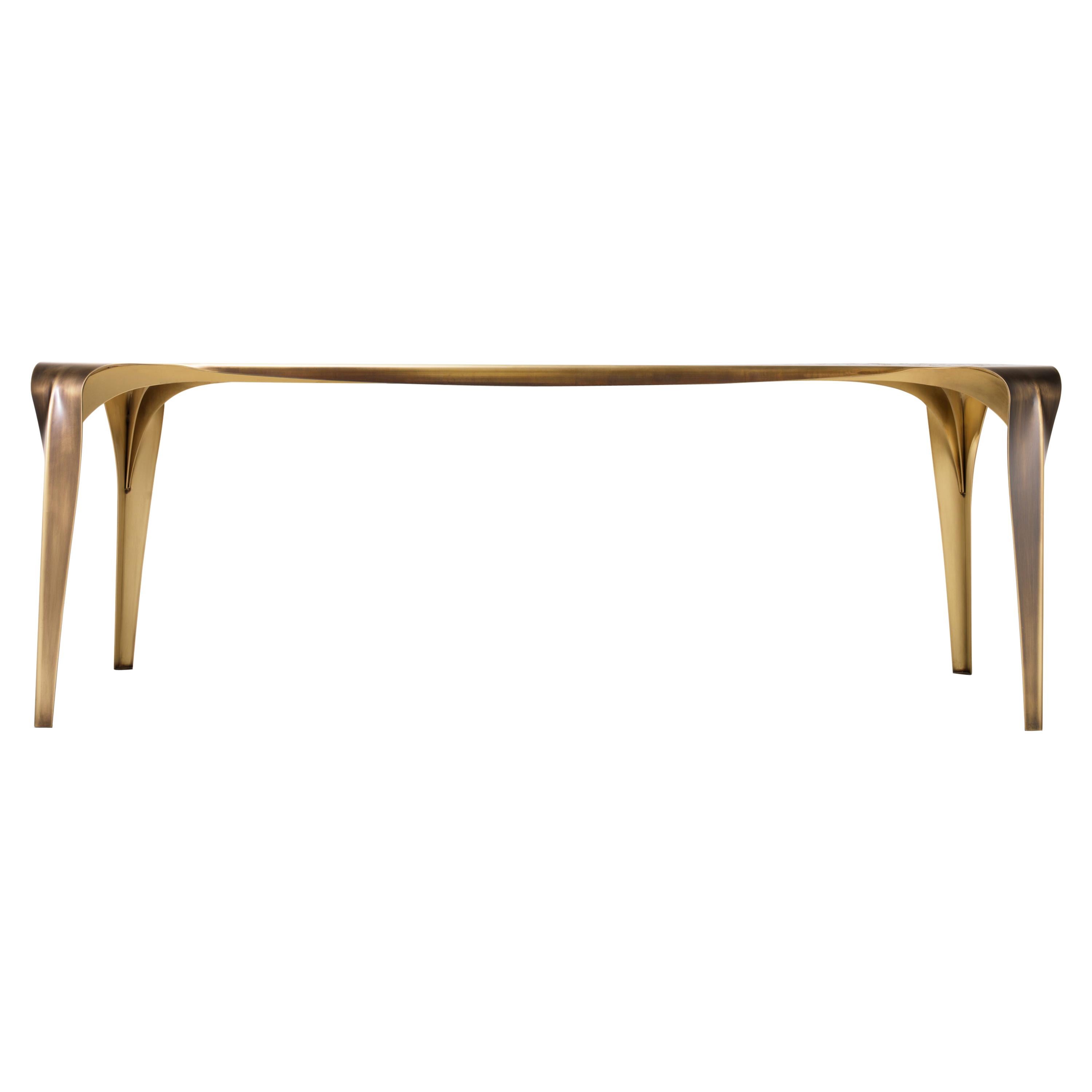 DeCastelli Convivium Table in Brass by Nikita Bettoni For Sale