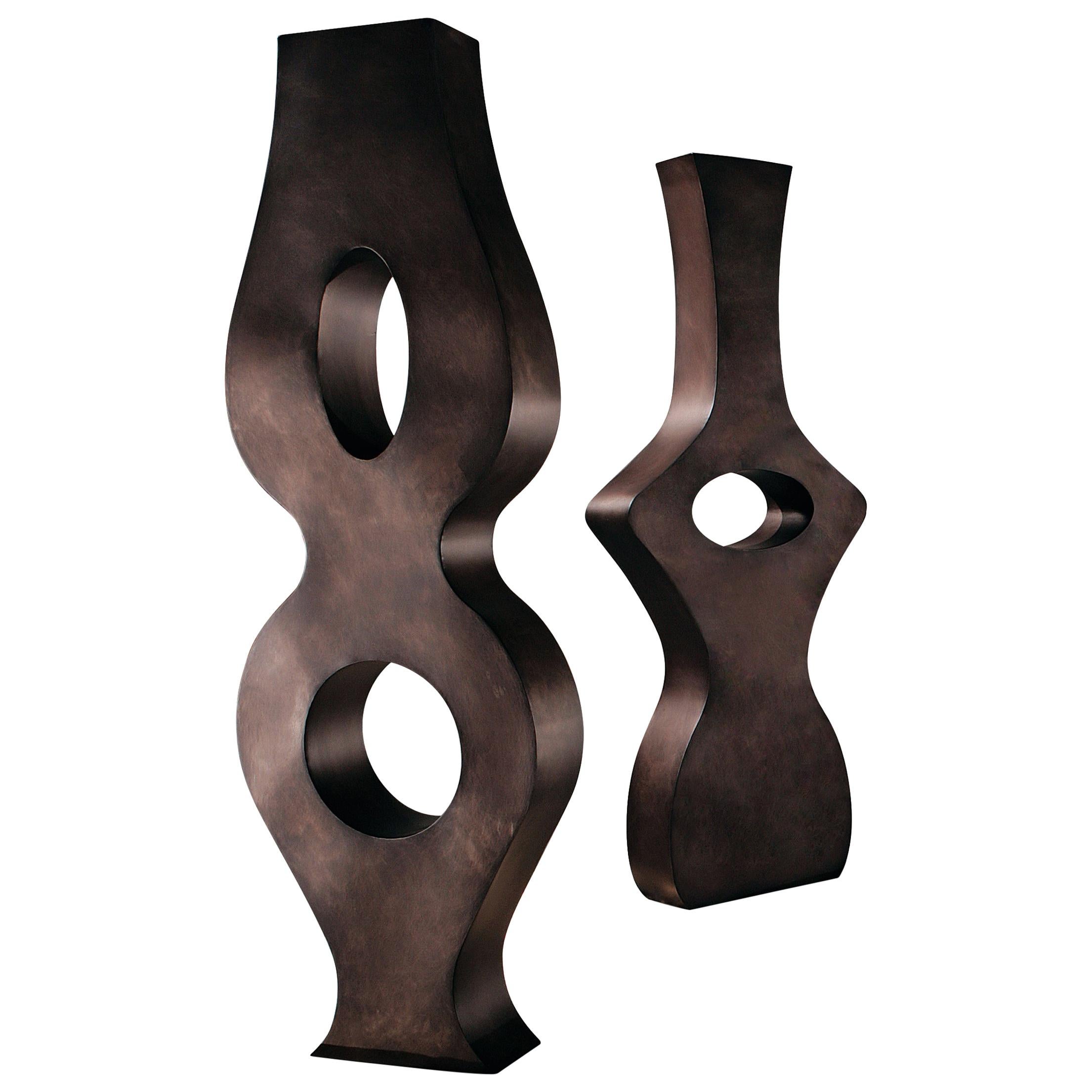 DeCastelli DC098 Tristan & Isotte Sculpture in Stainless Steel by Stefano Dussin For Sale