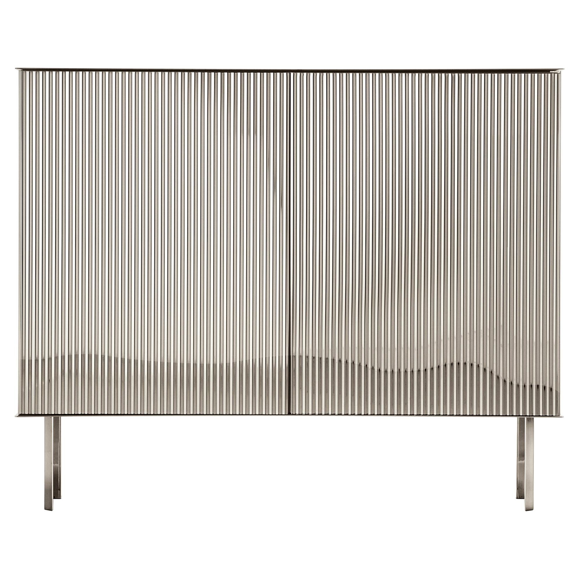 DeCastelli Elizabeth Console in Stainless Steel by Nathalie Dewez For Sale