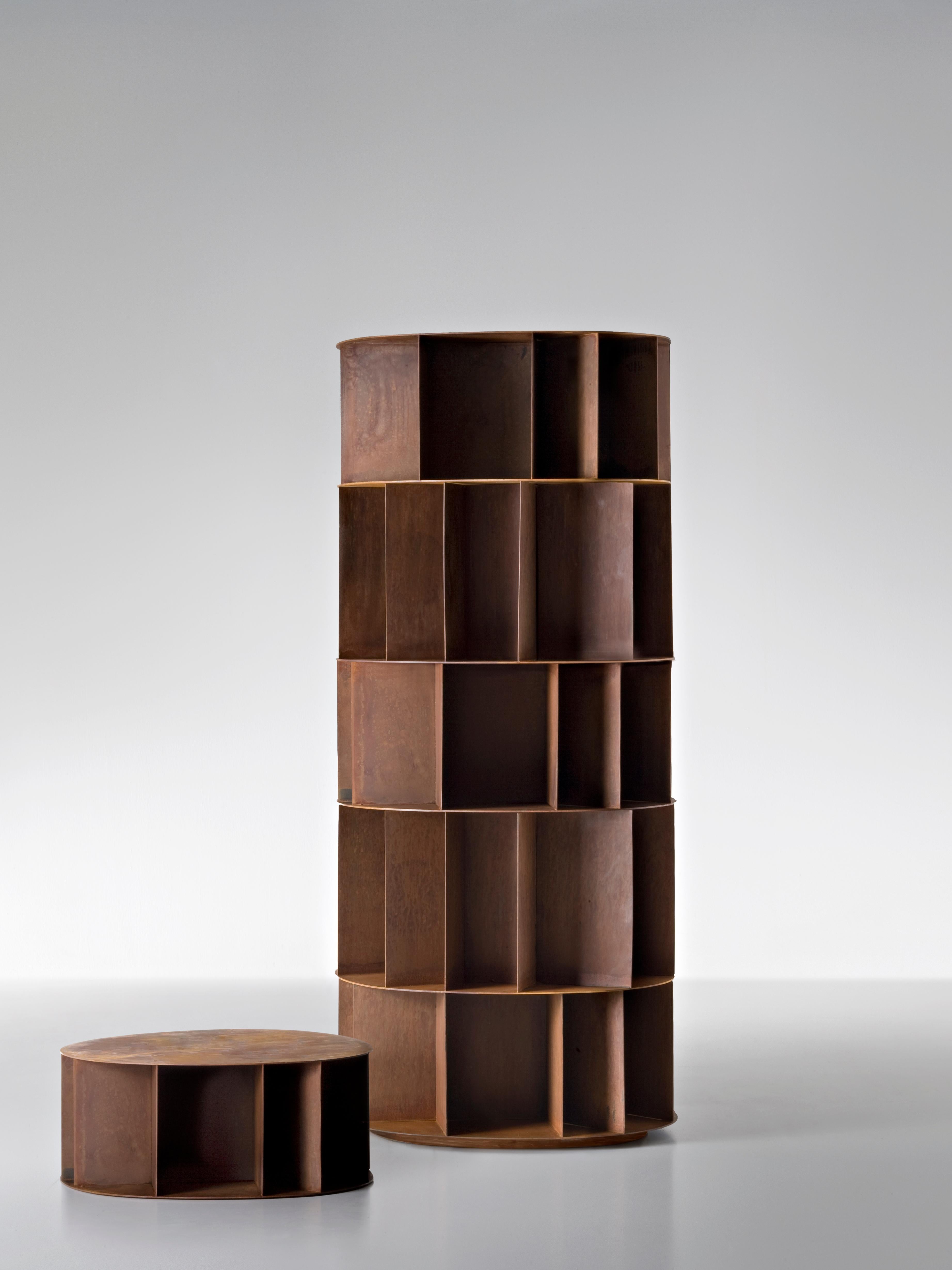 Modern DeCastelli Existence Five-Tier Bookcase in Brass by Michele De Lucchi For Sale