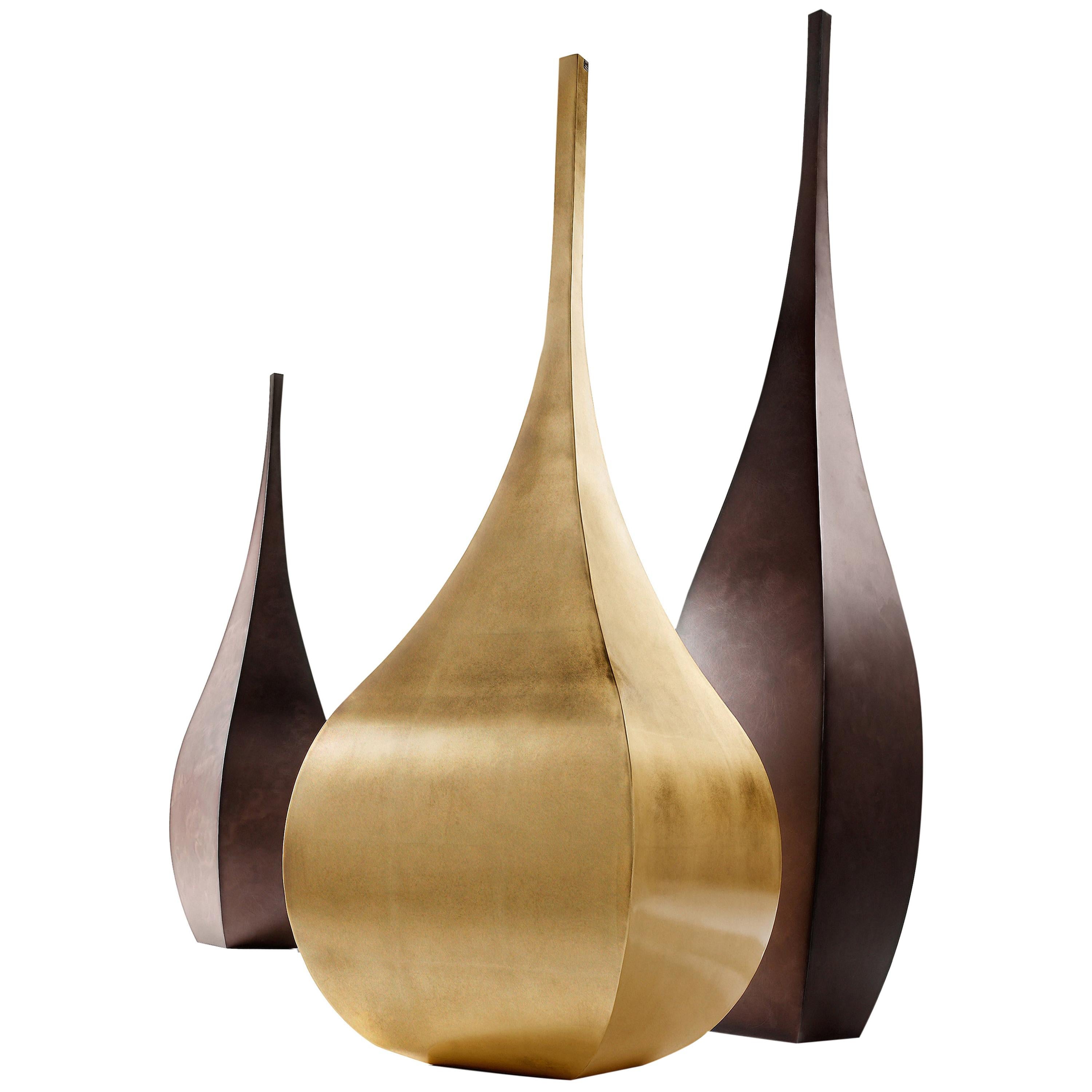 DeCastelli Jaipur 150 Vase in Stainless Steel by Stefano Dussin