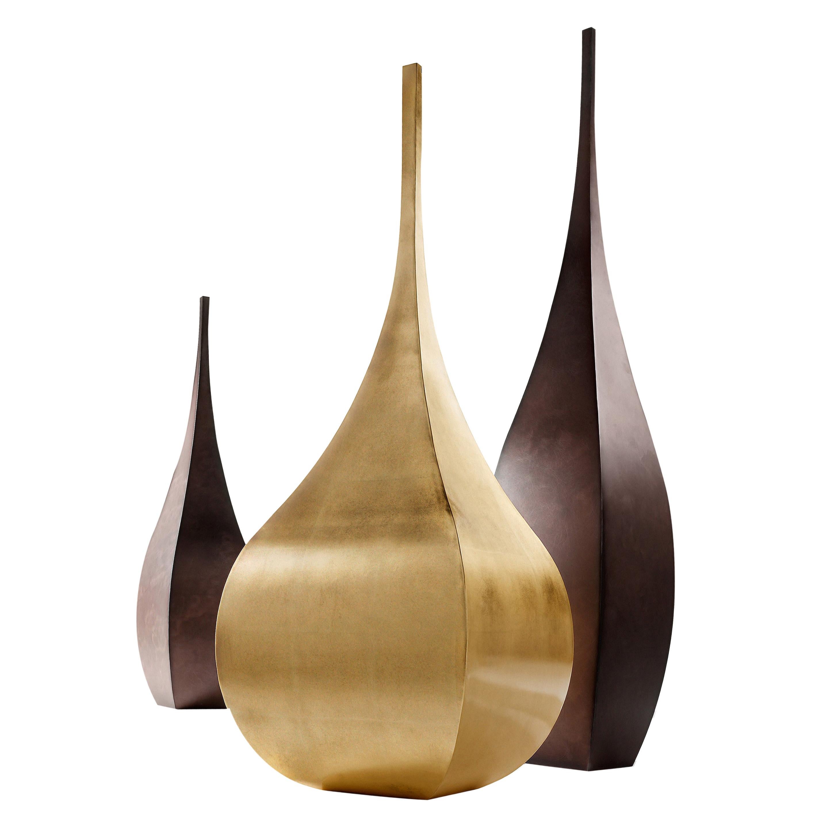 DeCastelli Jaipur 183 Vase in Stainless Steel by Stefano Dussin