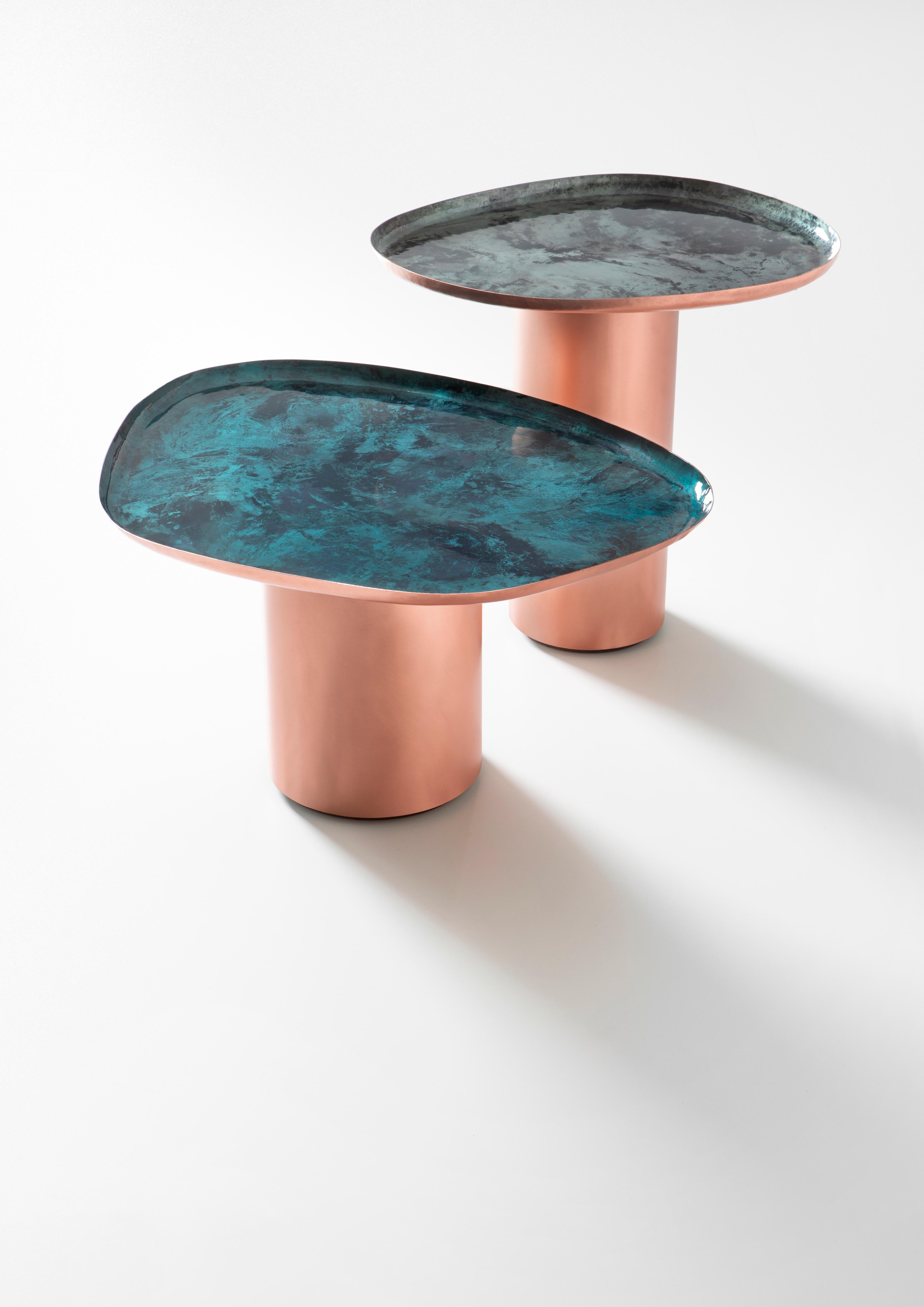 Moderne DeCastelli table basse à grosses gouttes en cuivre de Zanellato/Bortotto en vente